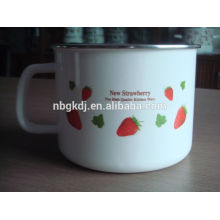 china supplier custom logo black color custom enamel mug